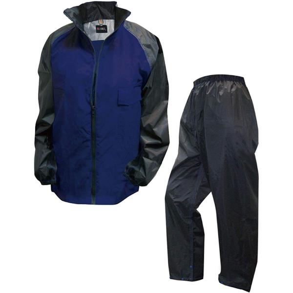 トオケミ レインコート カッパ セットアップ レインウェア CSワンダーレインスーツ ブルー 【TK】【36C..