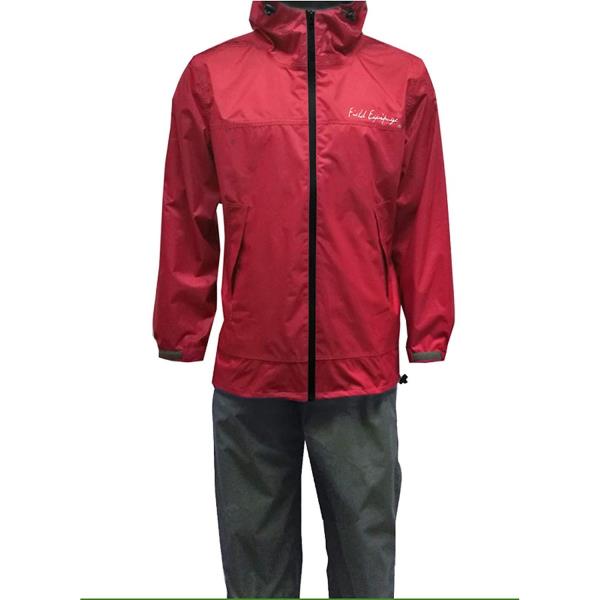 トオケミ レインコート カッパ セットアップ レインウェア アイオンメッシュレインスーツ レッド 【TK】【36CE】