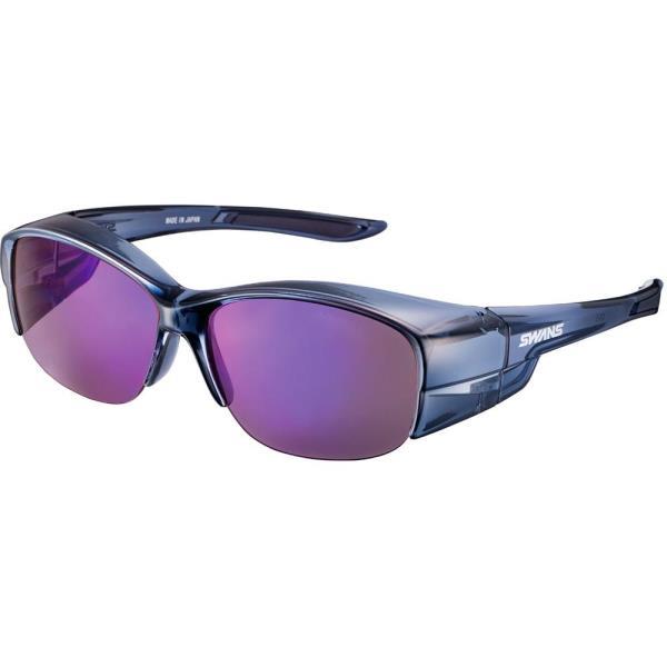 オーバーサングラス 偏光 眼鏡の上からサングラス OG50170-SCLA SWANS オーバーグラス ハーフリム ULTRA for GOLFモデル クリアス...
