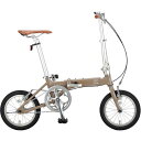 自転車 折り畳み 自転車 おしゃれ 自転車 14インチ YG-1413 モンテAL-FDB141(カーキ) 【CAG】【14CD】