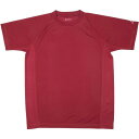 Tシャツ レディース メンズ 無地Tシャツ スポーツTシャツ JG348704 ファイテン RAKUシャツSPORTS（SMOOTH DRY）半袖 無地 エンジ M 【PTN】【14CD】