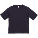 Tシャツ 無地 半袖 無地 トップス 5.6オンス ビッグシルエット Tシャツ ネイビー 【UNA】【14CD】
