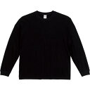 ロングTシャツ 無地 長袖 無地 トップス 5.6オンスビッグシルエットLSTシャツ ブラック 【UNA】【14CD】