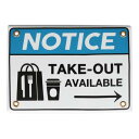 看板 おしゃれ エナメル ノーティスサイン 琺瑯サイン H20-0144TO ENAMELED NOTICE SIGN TAKE OUT 【DTN】【14CD】