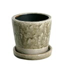 ポット おしゃれ 植木鉢 カラーポット CH15-G527CY COLOR GLAZED POT CLAY 【DTN】【14CD】