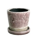 ポット おしゃれ 植木鉢 カラーポット CH15-G527LPL COLOR GLAZED POT LIGHT PURPLE 【DTN】【14CD】