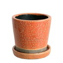 ポット おしゃれ 植木鉢 カラーポット CH15-G527OR COLOR GLAZED POT ORANGE 【DTN】【14CD】