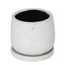 |bg  Aؔ Eh|bg K655-851LWT GLAZED POT ROUND WHITE L yDTNzy14CDz