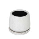 ポット おしゃれ 植木鉢 ラウンドポット K655-851SWT GLAZED POT ROUND WHITE S 【DTN】【14CD】