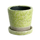 |bg  Aؔ J[|bg CH13-G476LGN COLOR GLAZED POT LIME GREEN yDTNzy14CDz