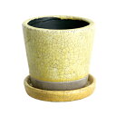 |bg  Aؔ J[|bg CH13-G476YL COLOR GLAZED POT YELLOW yDTNzy14CDz