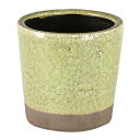 |bg  Aؔ J[|bg CH14-G516LGN COLOR GLAZED POT LIME GREEN yDTNzy14CDz