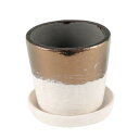 ポット おしゃれ 植木鉢 オブジェ G20-0202S TERRACOTTA BICOLOR POT S 【DTN】【14CD】