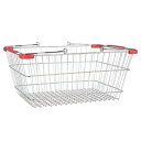 バスケット おしゃれ 収納カゴ 収納ケース CH99-W04CR/RD MARKET BASKET CROME/RED 【DTN】【14CD】