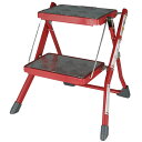 脚立 台 ステップ 100-271RD FOLDING 2-STEPS RED 【DTN】【14CD】