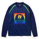 ロングTシャツ バレー バレーボールTシャツ バレーボールウェア バレーボールロングスリーブTシャツ MTVレインボー ネイビー/5400 【SP】【14CD】