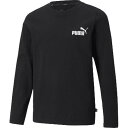 ロングTシャツ キッズ 長袖シャツ キッズ カットソー キッズ ESS ロゴ LS Tシャツ PUMA BLACK 