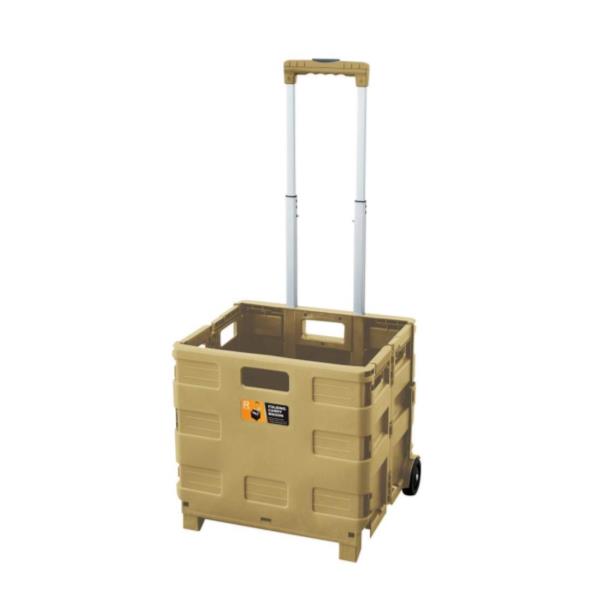 キャリーワゴン 折りたたみ キャスター LFS-35SBE フォールディングキャリーワゴン ベージュ 【AZM】【14CD】