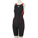 競泳水着 女子 FINA承認 スクール水着 キッズ FINA承認 アクアレーシング ジュニアハーフスパッツ (着やストラップ) 水着 競泳 ブラック/レッド 【ARN】【14CD】(4)