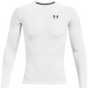 アンダーシャツ メンズ ロングTシャツ トップス メンズ 【メール便発送】 UA HG Armour Corp LS WHITE/BLACK 【UDR】【36CE】(4)