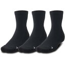メンズ 靴下 セット メンズ ソックス セット 1371936 【メール便発送】 UA QUARTER SOCKS(3P) BLACK 【UDR】【14CD】(4)