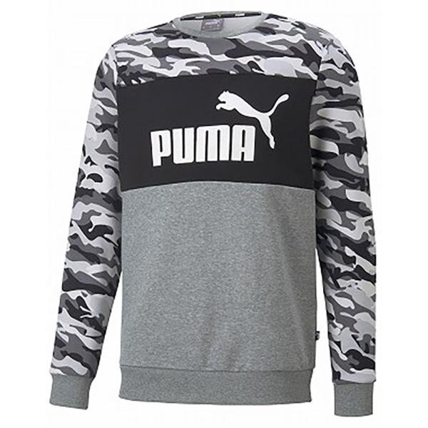 トレーナー メンズ トップス メンズ 長袖 メンズ ESS＋ CAMO クルースウェット FL PUMA BLACK 【JSP】【14CD】