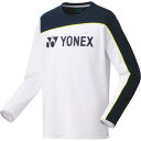 テニスウェア キッズ ロングTシャツ キッズ テニス着 ジュニアライトトレーナー ホワイト 【YNX】【14CD】