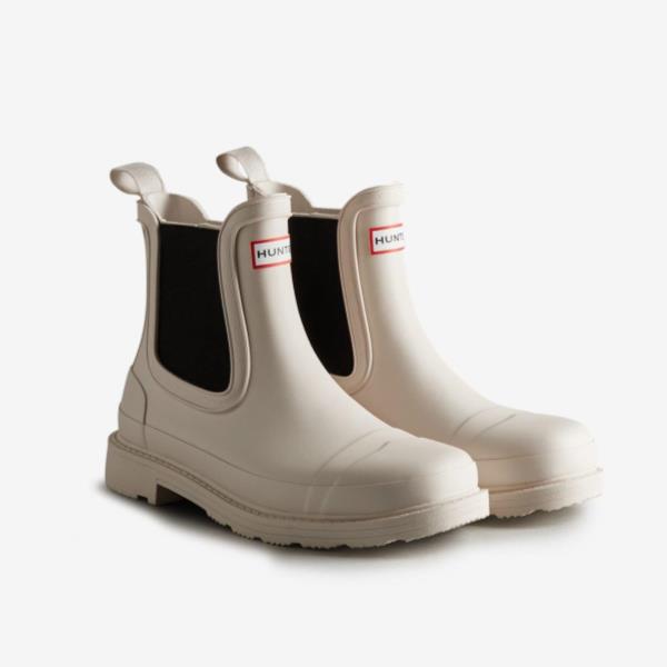 ハンター 長靴 レディース レインブーツ レディース ショートブーツ WOMENS COMMANDO CHELSEA BOOTS CAST PALE GREY 【HUN】【14CD】