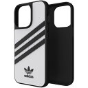 ◆P2倍!!　4/24～4/27まで!◆ iPhoneケース iPhoneカバー スマホケース  47115 adidas Originals Moulded Case PU FW21 for iPhone 13 Pro white/black 47115(GA7430) 