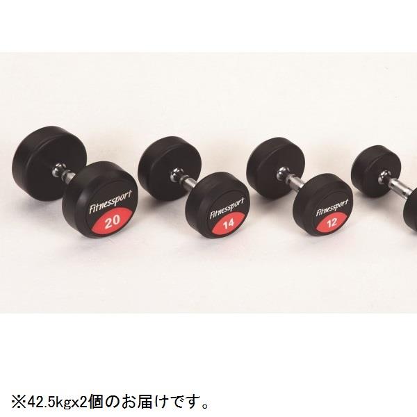 ダンベル エバニュー ETB555 ラバーダンベル42.5kg (ENW)【36CE】