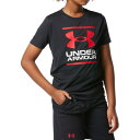 セットアップ キッズ Tシャツ キッズ ハーフパンツ キッズ UA テック ショートスリーブ Tシャツandショーツセット BLK/BLK/RED 【UDR】【...
