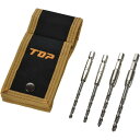 シャンクドリル 六角 工具 TOP ETD-3850DKS 鉄工ドリル4本セット(六角シャンクドリル用ケース付) 【TOP】