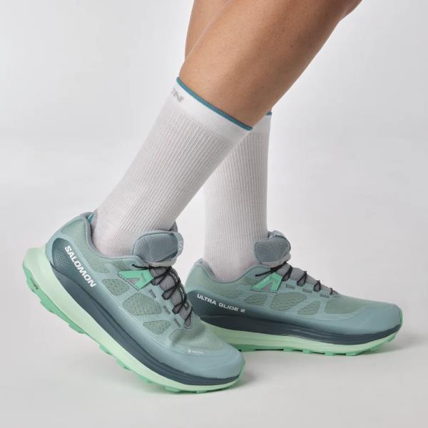 トレイルランニングシューズ ゴアテックス レディース ULTRA GLIDE 2 GTX W STONE BLUE/YUCCA/BISCAY GREEN 【SAM】