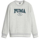 トレーナー キッズ トップス キッズ 長袖 キッズ PUMA SQUAD クルースウェット FL LIGHTGRYHE 【JSP】