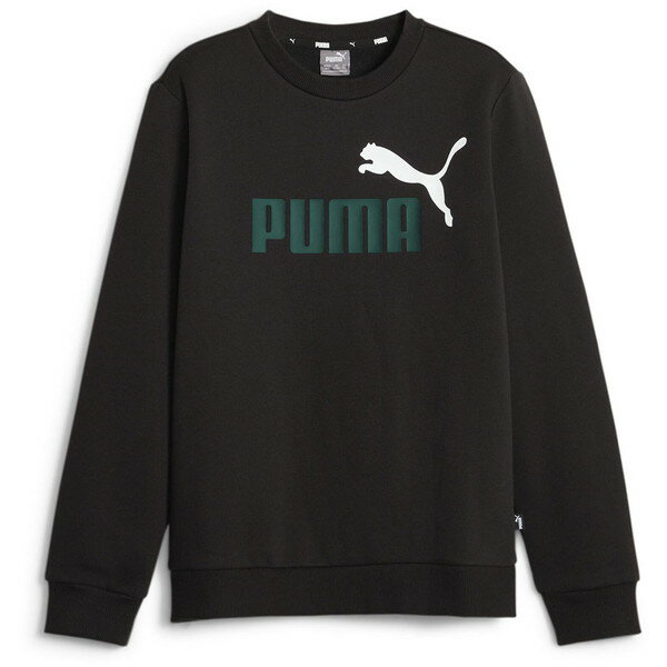 トレーナー キッズ トップス キッズ 長袖 キッズ ESS＋ 2 COL ビッグロゴ クルースウェット FL PUMA BLK-MA 【JSP】