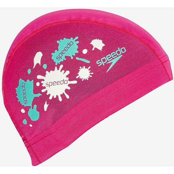 水泳帽 スイムキャップ 水泳キャップ スイムキャップ Water Paint Mesh Cap ピンク 【JSS】