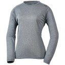 ヘザー メッシュ クルー ロングスリーブ ロンT レディース ロングTシャツ カットソー レディース HEATHER MESH CREW LS W CHARCOAL HEATHER 【JSM】