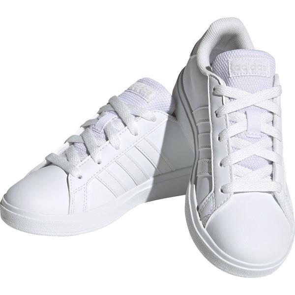 スニーカー キッズ キッズシューズ 靴 GrandCourt Lifestyle Tennis Lace-Up フットウェアWHT/フッ 【ADS】【36CE】