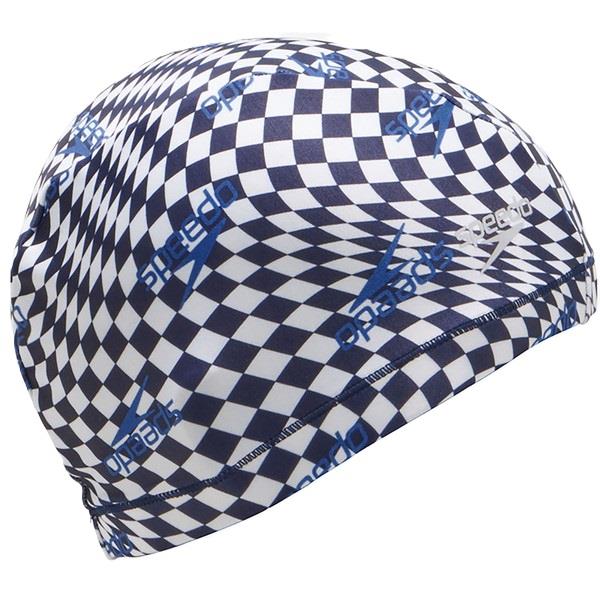 水泳帽 スイムキャップ 水泳キャップ 【メール便発送】 SE12411-BL-F Checkered Tricot Cap ブルー