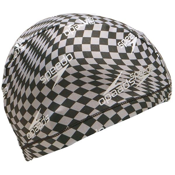 水泳帽 スイムキャップ 水泳キャップ 【メール便発送】 SE12411-K-F Checkered Tricot Cap ブラック