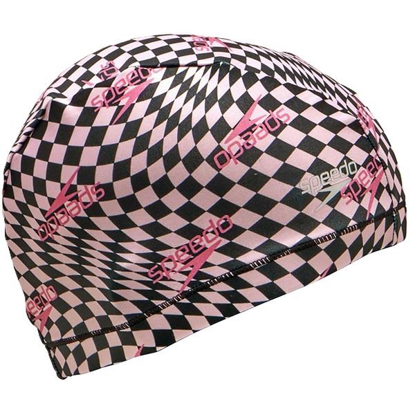 水泳帽 スイムキャップ 水泳キャップ 【メール便発送】 SE12411-PN-F Checkered Tricot Cap ピンク