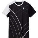 テニスウェア メンズ Tシャツ テニス メンズ グラフィックゲームシャツ ブラック 【LCQ】