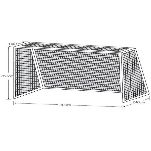 商品説明●一般サッカーゴールサイズ ●2枚1組 ●白色 ●取付ロープ付 ●広口ネット収納バッグ付 品番・品名K-1357 一般サッカーゴールネット角目 商品仕様 ●商品本体サイズ：幅744cm×高256cm×奥行上150cm×奥行下240cm ●線径：約2.4mm ●結節：無結 ●網目サイズ：3.75cm ●素材：ポリエチレン440T/44本 JANコード4943432081093備考※北海道・沖縄・離島地域への発送は対応できかねます。ご注文をキャンセルとさせて頂きます。※当店在庫、メーカー在庫の欠品等で稀にご用意できない場合もございます。確認でき次第メールにてご案内させていただきます。 検索ワードネット サッカーゴール用ネット サッカー 体育用品 スポーツ用品 学校用品 体育用具 スポーツ用具 学校用具 幼稚園 保育園 小学校 中学校 高校 K-1357 鐘屋産業 カネヤ商品特徴●一般サッカーゴールサイズ ●2枚1組 ●白色 ●取付ロープ付 ●広口ネット収納バッグ付