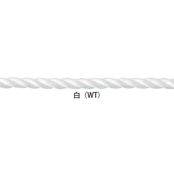 ロープ 紐 ヒモ KR-1016A-WT ポリエチレンロープ6 白 【KNY】