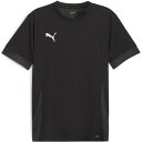Tシャツ 半袖 メンズ 【メール便発送】 TEAMGOAL ゲームシャツ プーマ ブラック/プーマ ホワイト/フラット ダーク グレー 【JSP】(4)