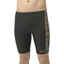 水着 ハーフレッグ メンズ フィットネススパッツ ハーフレッグ ブラック×グリーン 【ARN】