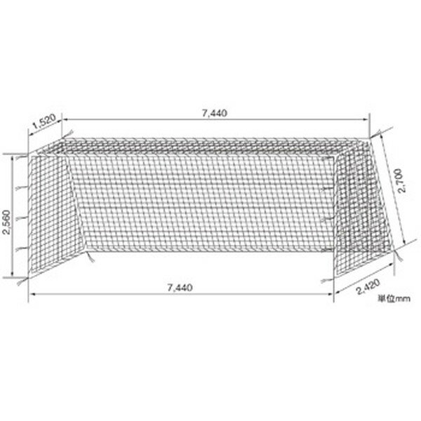 ネット サッカーゴール 一般 F4348 一般サッカーゴールネット（旧型） グリーン 【NKJ】【36CE】