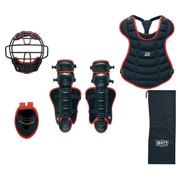 防具 防具セット 4点セット BL703SET-1964 野球 少年軟式用 防具 4点セット ブラック×レッド 【ZTB】【36CE】