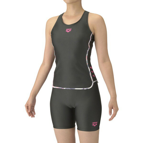 水着 スイムウエア セパレート フィットネスセパレーツ Yバック ミドルレッグ 差し込みパッド グレー×..