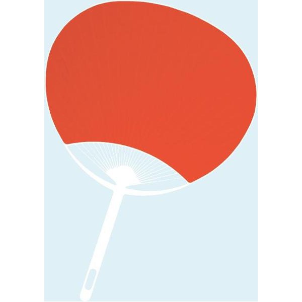カラーうちわ 赤 (AC206300/'038075)【36CE】